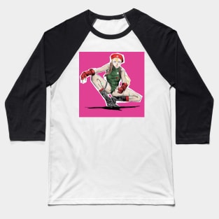 brave soldier in cammoflauge art anime style Baseball T-Shirt